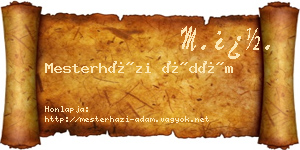 Mesterházi Ádám névjegykártya