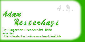 adam mesterhazi business card