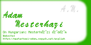 adam mesterhazi business card
